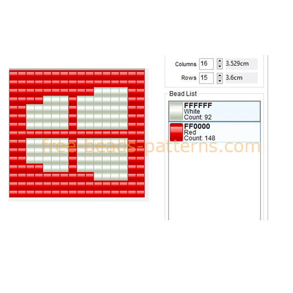 Windows Phone logo free perler beads pattern made with Bead Tool