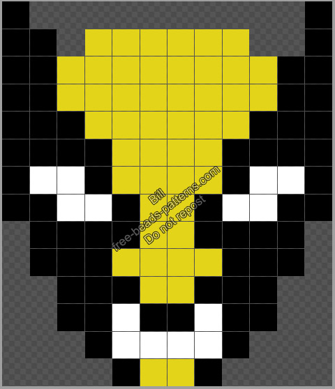 Wolverine logo free Hama Beads Perler Artkal pattern 12x14