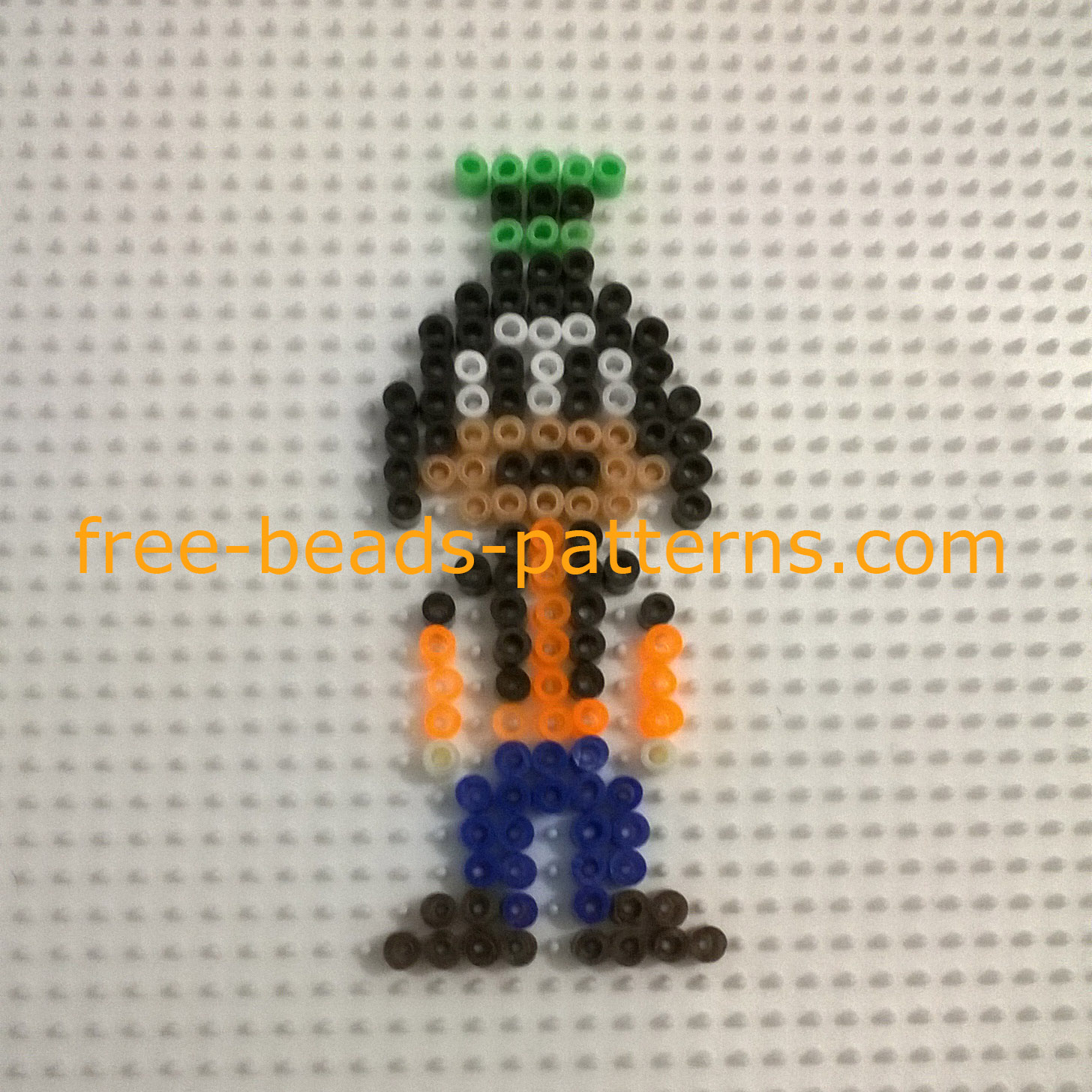 Work photos Disney Goofy perler beads Hama beads mini (4)