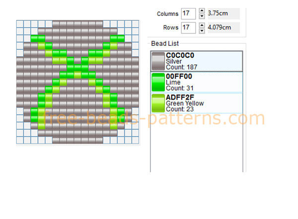 Xbox 360 logo 17 x 17 free perler beads pattern handmade homemade diy projects crafts