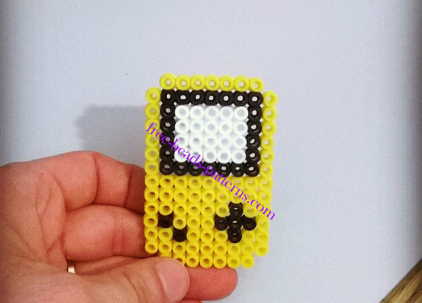 Yellow Game Boy Color beadsprite pixelart perler work photo