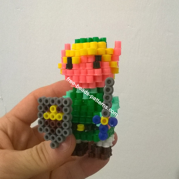 Zelda Link 3D Hama Beads BeadArt photos author Bill (3)