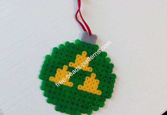 Zelda Triforce Christmas Ball Hama Beads Perler Pyssla