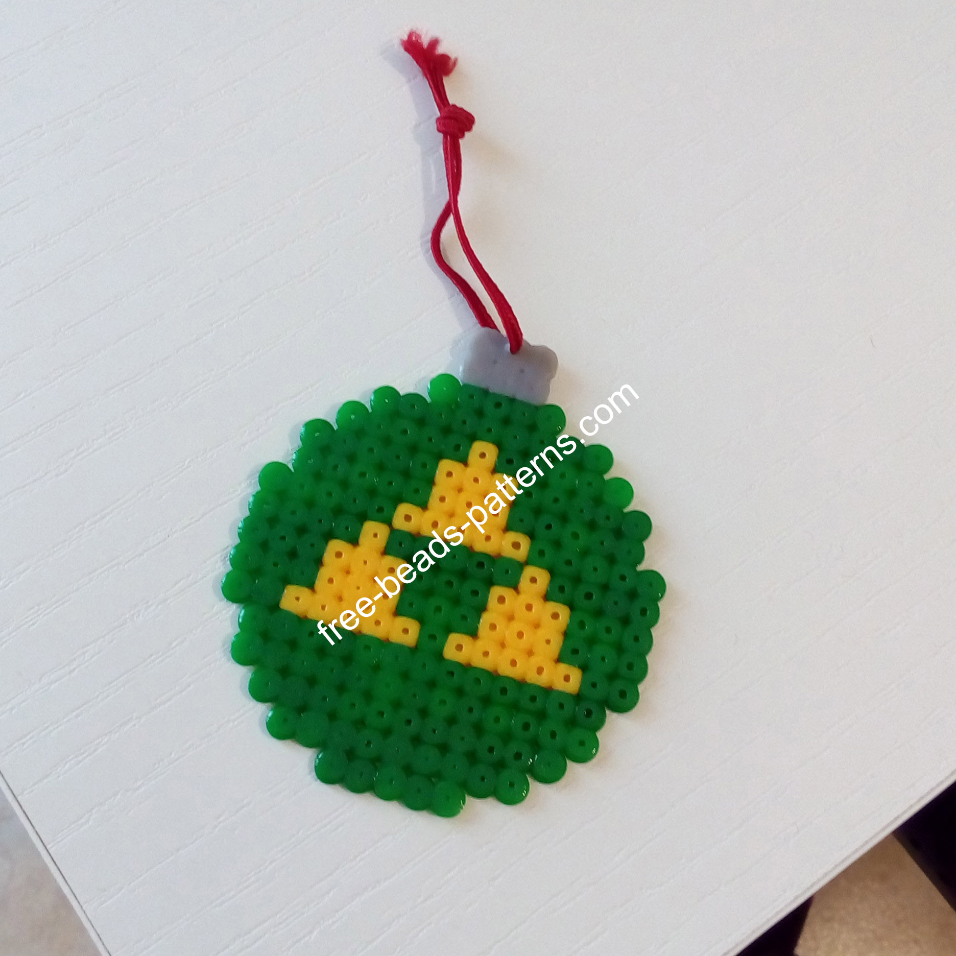 Zelda Triforce Christmas Ball Hama Beads Perler Pyssla