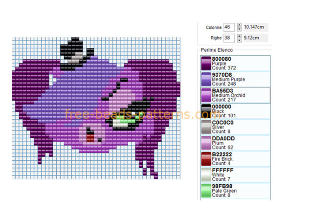 Zoe Trent Littlest Pet Shop character free fuse beads perler beads sprite beads pattern